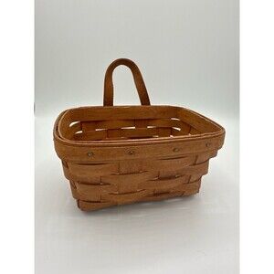 Longaberger 1991 Small Wall Basket – Handwoven Dresden Ohio Signed